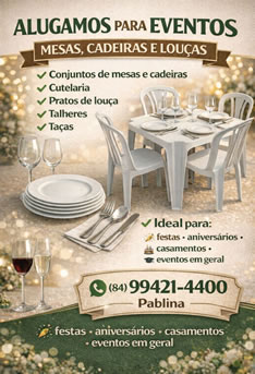PABLINA - ALUGAMOS PARA EVENTOS